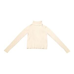 Urban Outfitters Cream Long Sleeve Turtleneck with a raw hem - Sz S